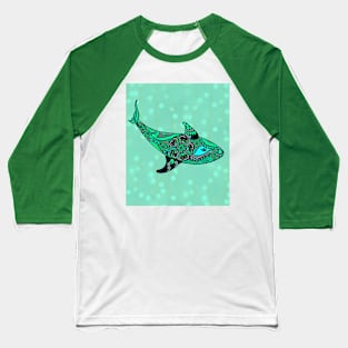 Love Whale in Ocean Baseball T-Shirt